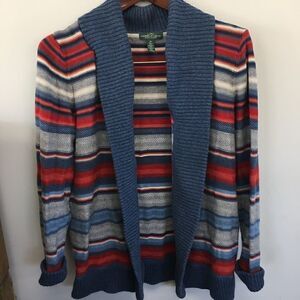 Lauren Ralph Lauren | LRL Stripe Open Cardigan | M